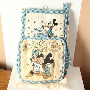 Vintage Mickey Peach Tree 3 Piece Kitchen Set Walt Disney company MFG by Franco